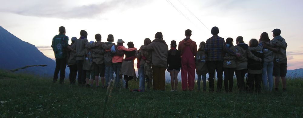 Die Pfader beim Sonnenaufgang