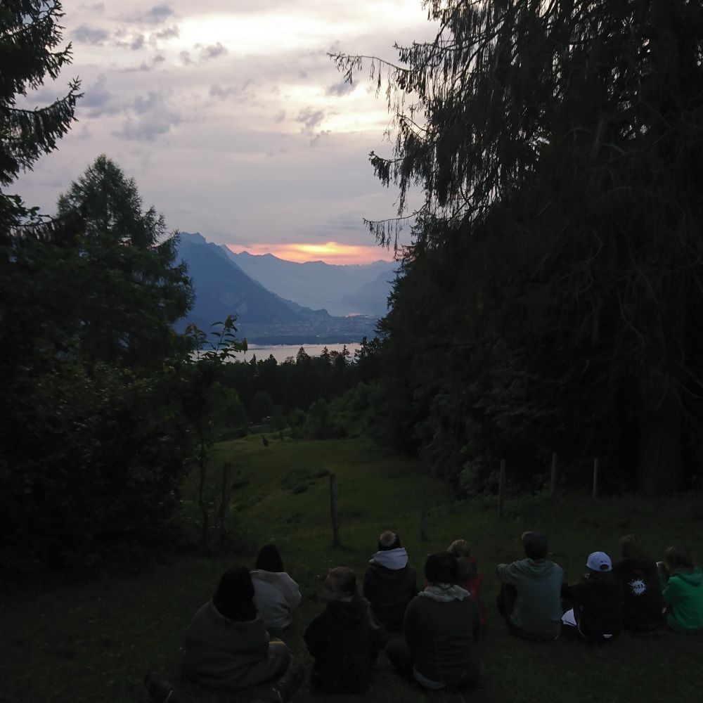 Die Pfader beim Sonnenaufgang